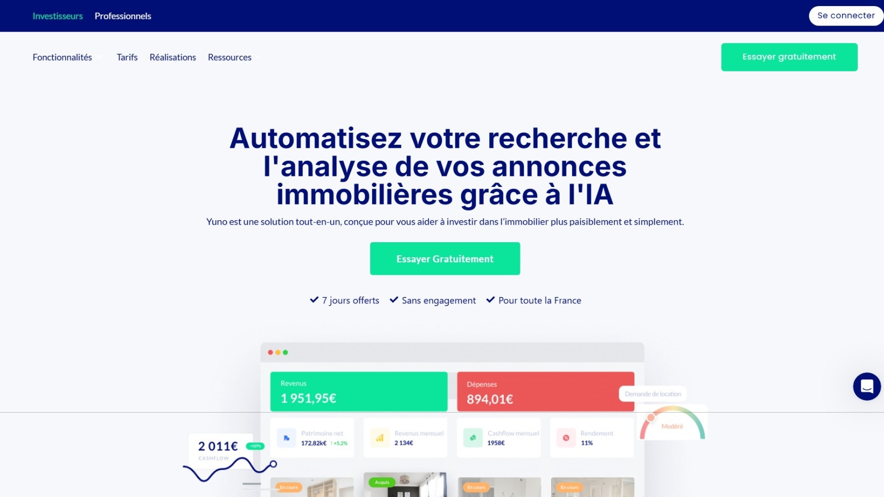 Section hero — Présentation de l'agence